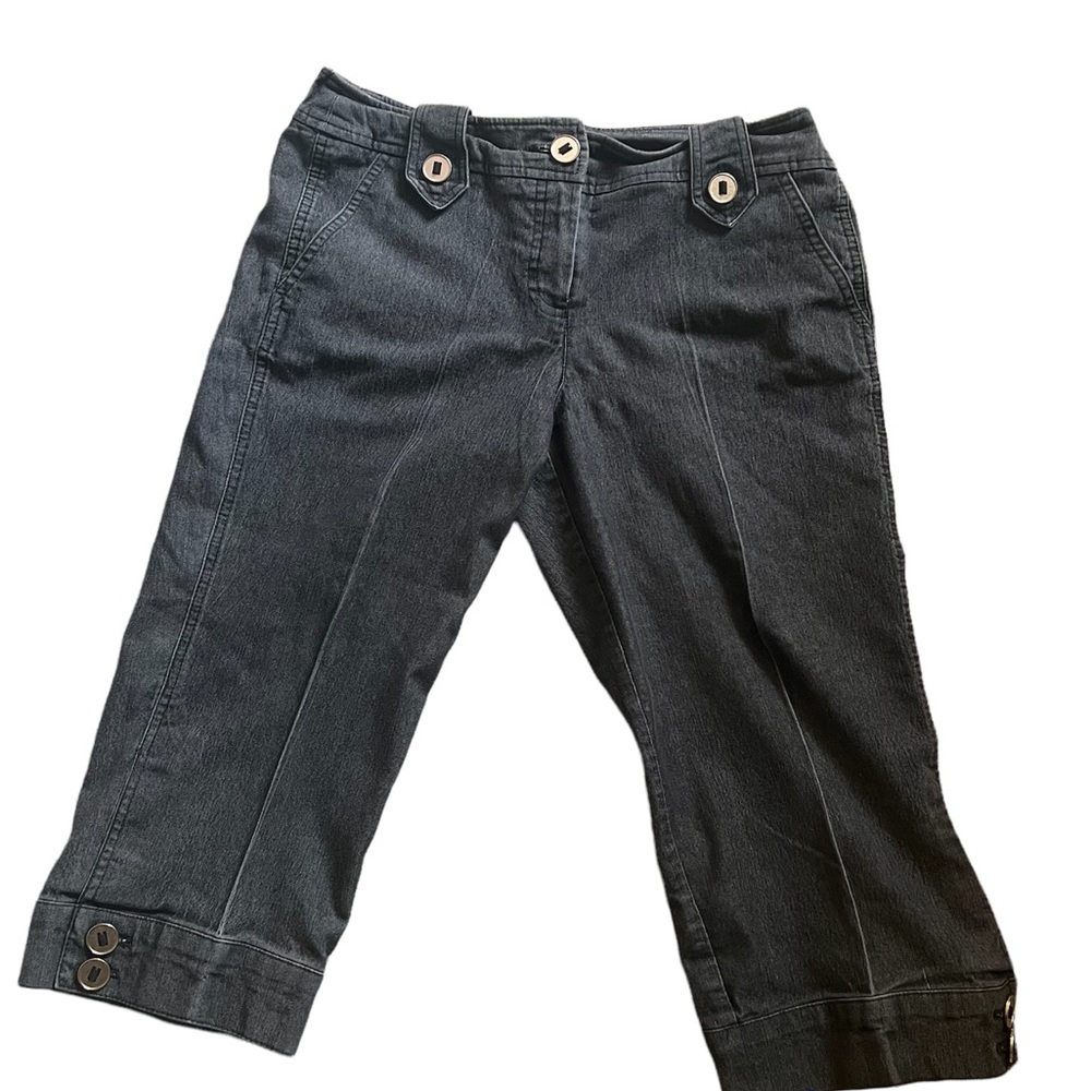 Sandro Sportswear Petite Black Denim Cropped Jeans 4P